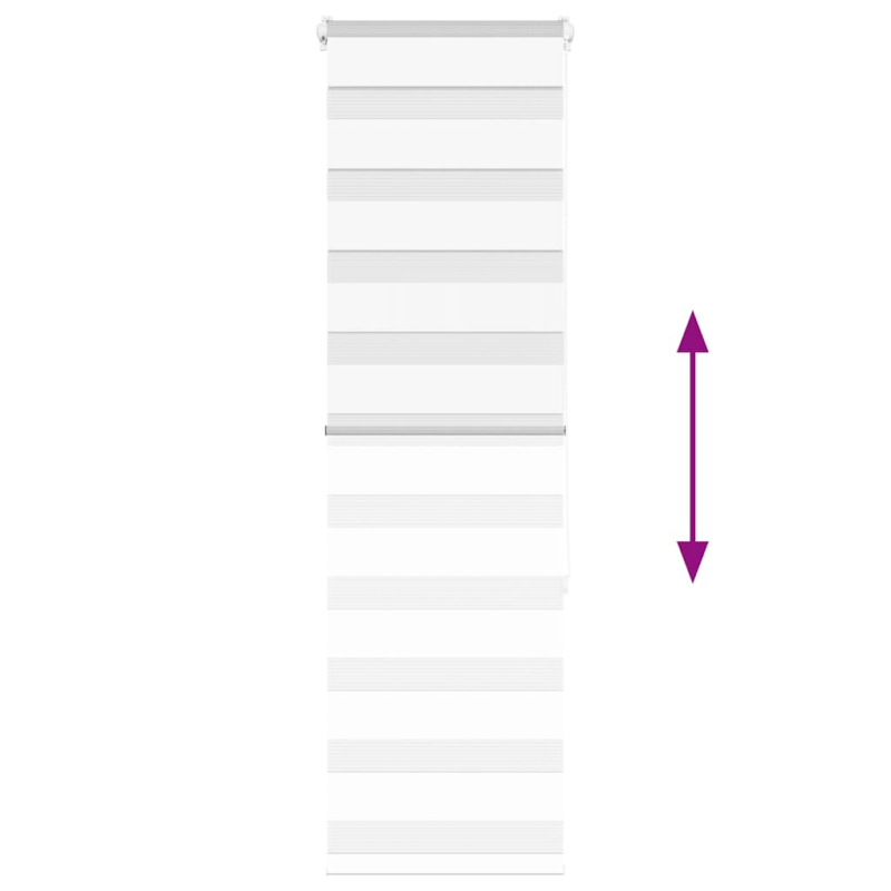 Zebrarollo Weiß 45x150 cm Stoffbreite 40,9 cm Polyester