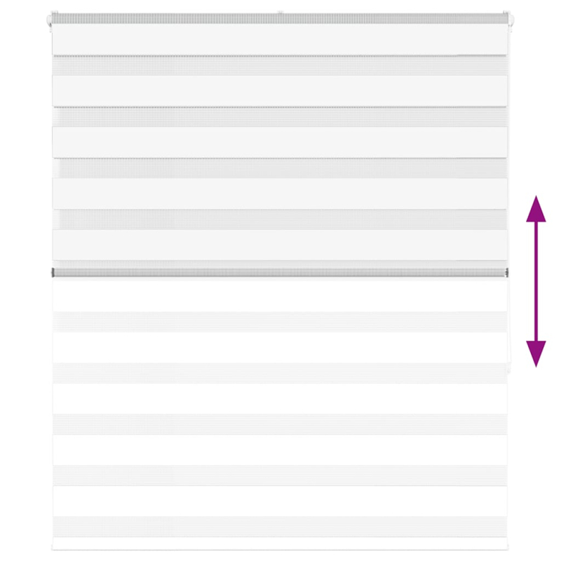 Zebrarollo Weiß 120x150 cm Stoffbreite 115,9 cm Polyester