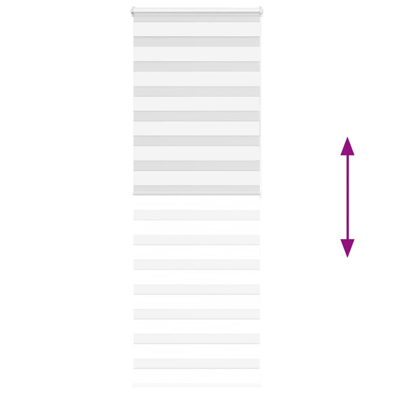 Zebrarollo Weiß 85x200 cm Stoffbreite 80,9 cm Polyester
