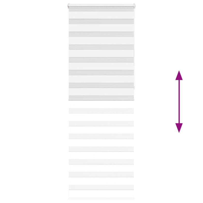 Zebrarollo Weiß 80x230 cm Stoffbreite 75,9 cm Polyester
