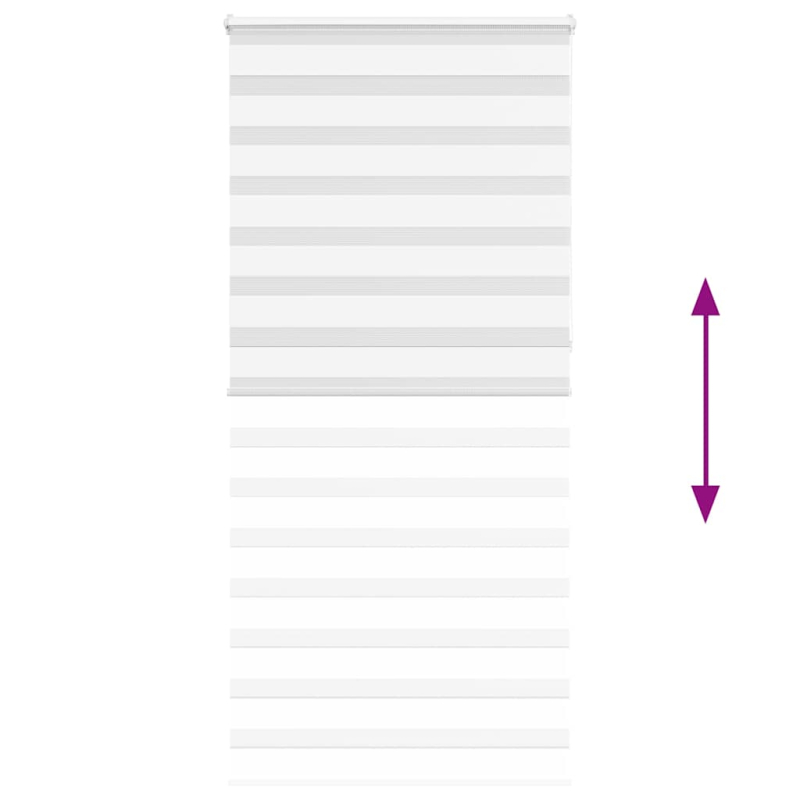 Zebrarollo Weiß 95x230 cm Stoffbreite 90,9 cm Polyester
