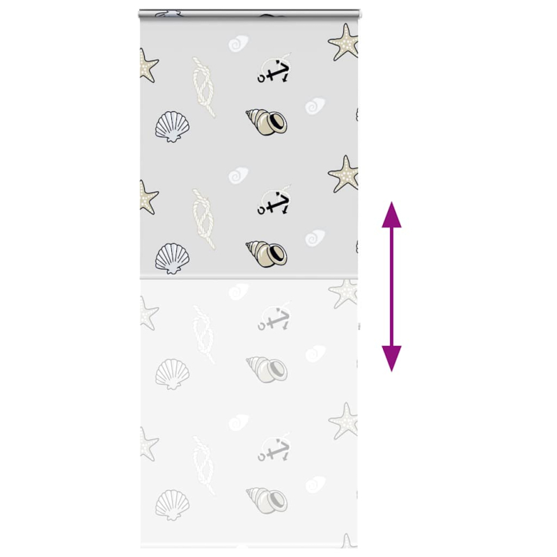 Duschrollo mit Kassette 110x240 cm Stoffbreite 106 cm