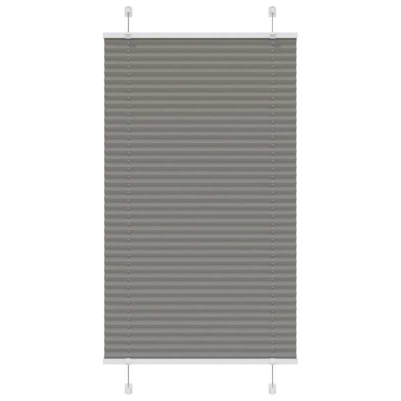 Plissee Anthrazit 75x100 cm Stoffbreite 74,4 cm Polyester