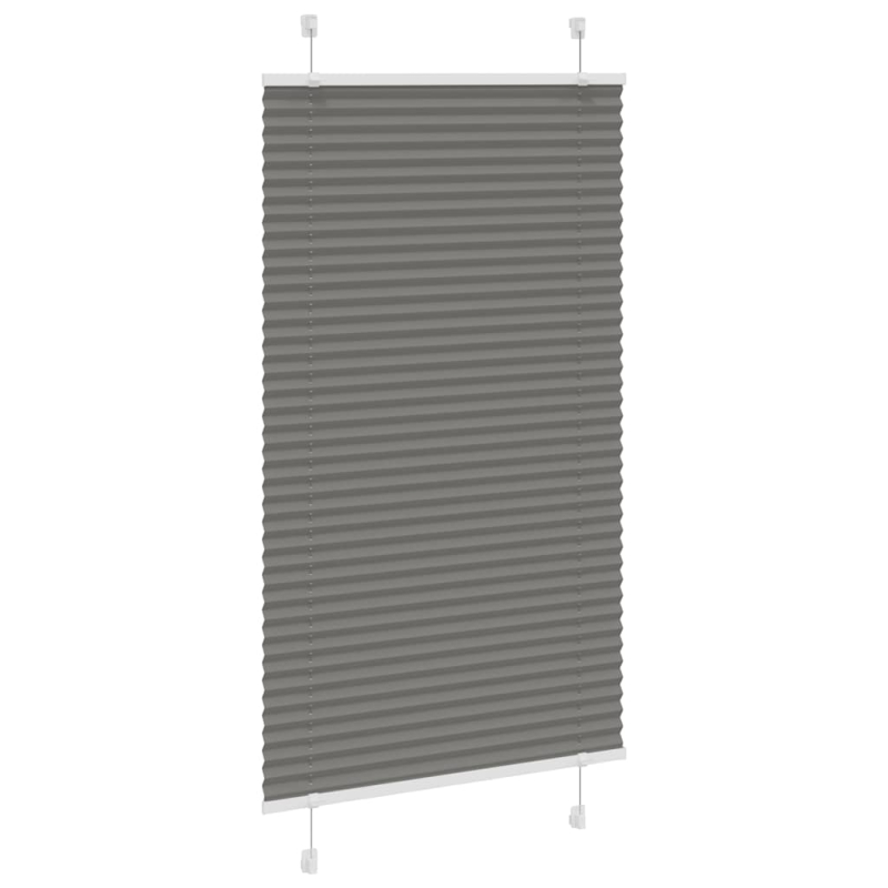 Plissee Anthrazit 75x100 cm Stoffbreite 74,4 cm Polyester