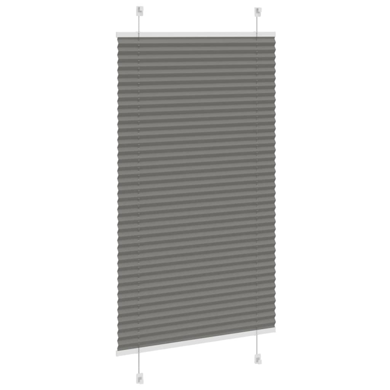 Plissee Anthrazit 75x100 cm Stoffbreite 74,4 cm Polyester