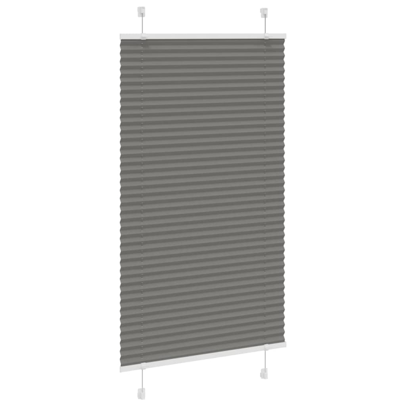 Plissee Anthrazit 80x100 cm Stoffbreite 79,4 cm Polyester