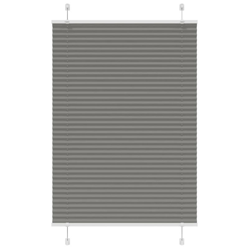 Plissee Anthrazit 85x100 cm Stoffbreite 84,4 cm Polyester