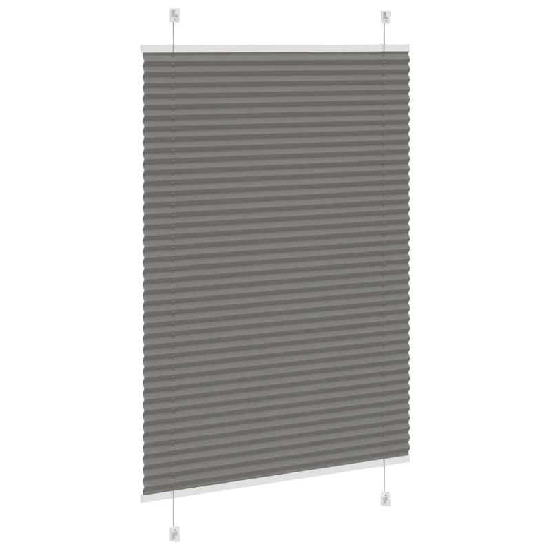 Plissee Anthrazit 85x100 cm Stoffbreite 84,4 cm Polyester