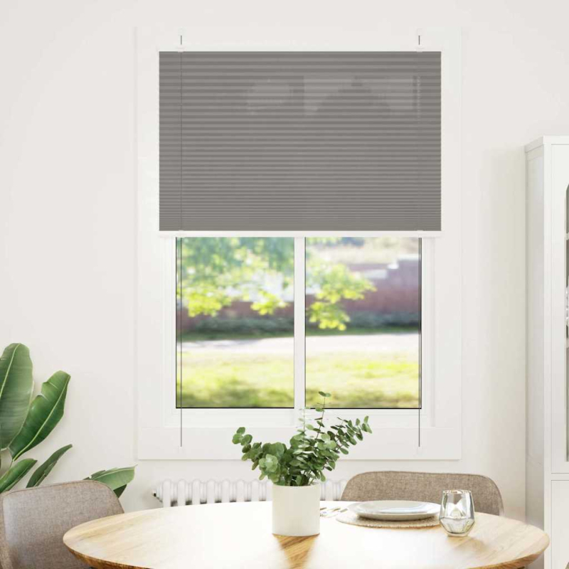 Plissee Anthrazit 85x150 cm Stoffbreite 84,4 cm Polyester