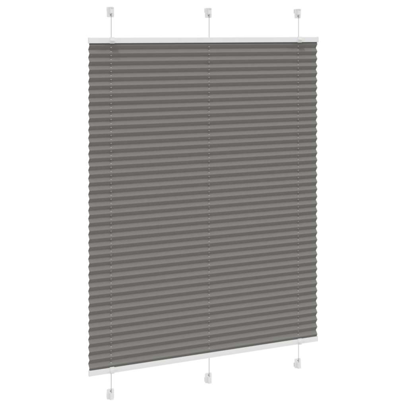 Plissee Anthrazit 110x150 cm Stoffbreite 109,4 cm Polyester