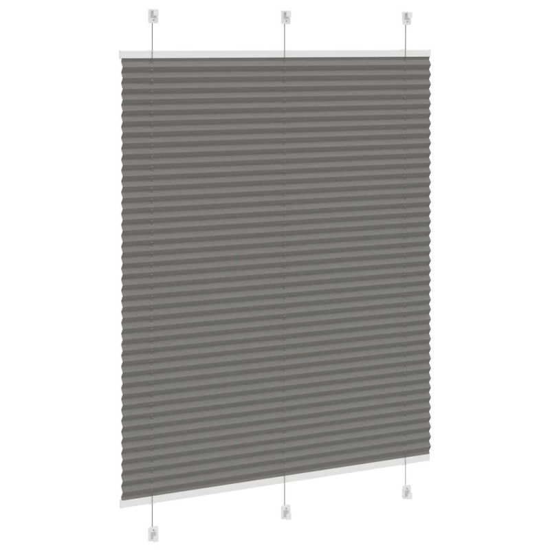 Plissee Anthrazit 110x150 cm Stoffbreite 109,4 cm Polyester