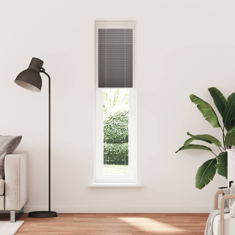 Plissee Anthrazit 45x200 cm Stoffbreite 44,4 cm Polyester