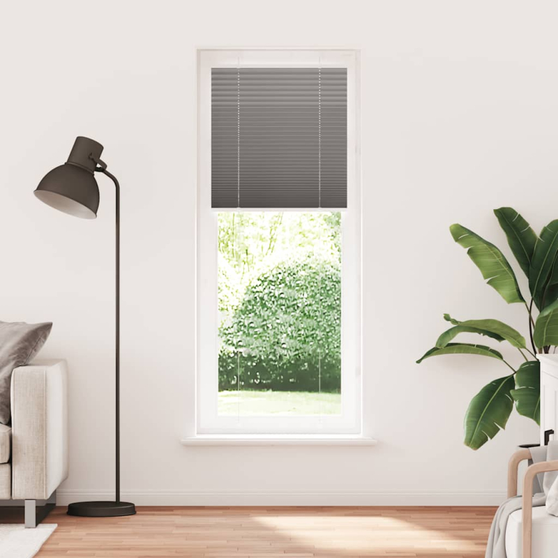 Plissee Anthrazit 70x200 cm Stoffbreite 69,4 cm Polyester