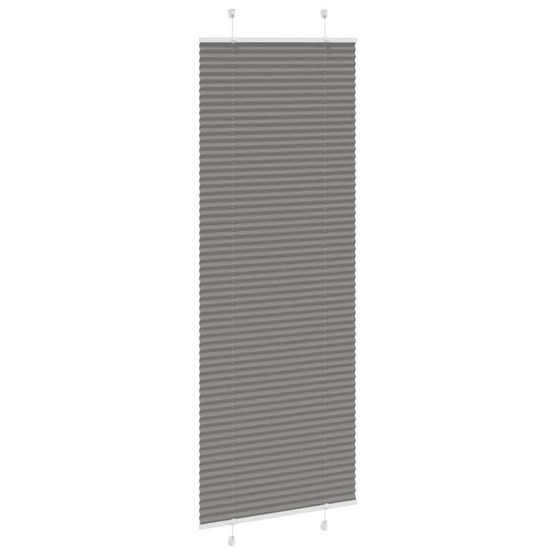Plissee Anthrazit 75x200 cm Stoffbreite 74,4 cm Polyester