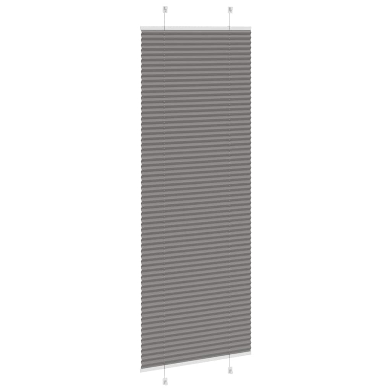 Plissee Anthrazit 80x200 cm Stoffbreite 79,4 cm Polyester