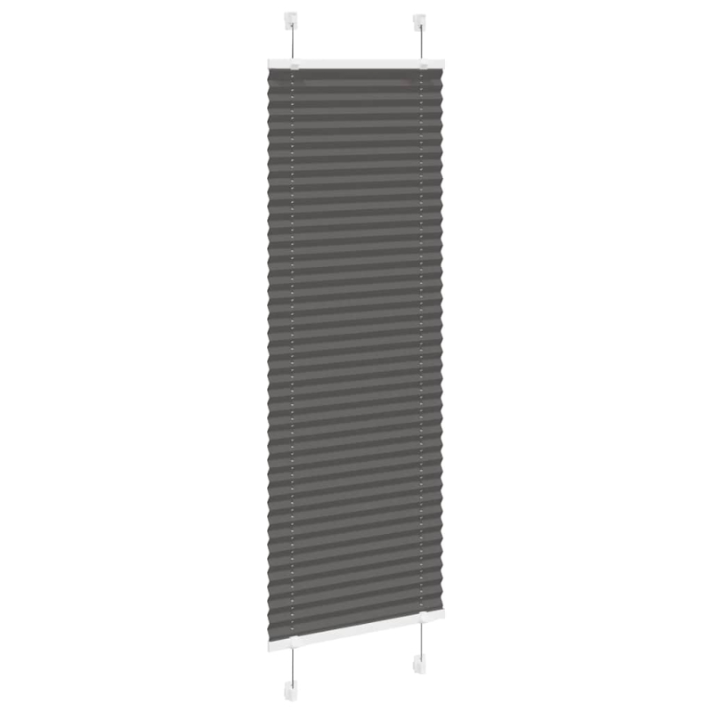 Plissee Schwarz 45x100 cm Stoffbreite 44,4 cm Polyester