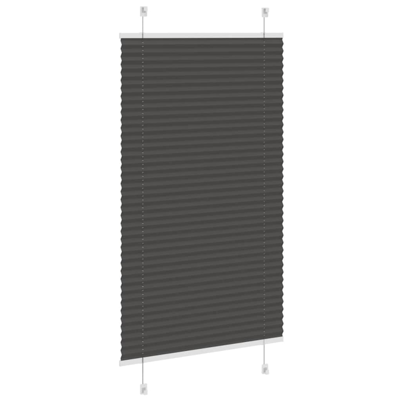 Plissee Schwarz 70x100 cm Stoffbreite 69,4 cm Polyester