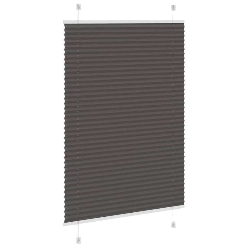 Plissee Schwarz 95x100 cm Stoffbreite 94,4 cm Polyester