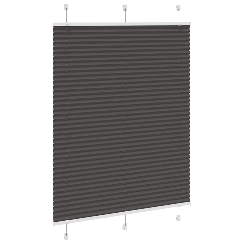 Plissee Schwarz 110x100 cm Stoffbreite 109,4 cm Polyester