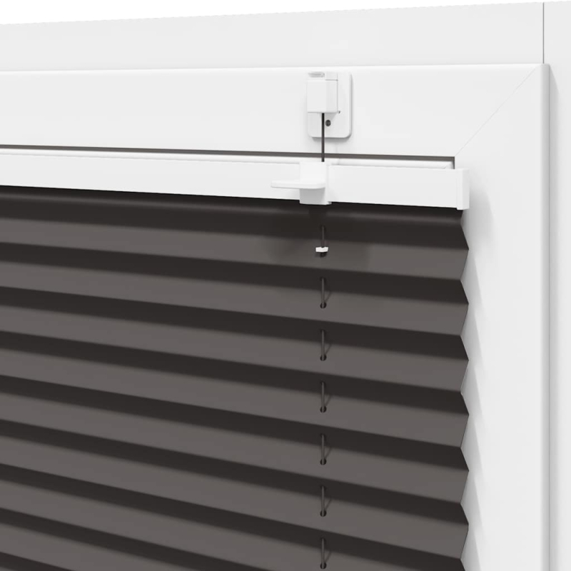 Plissee Schwarz 110x100 cm Stoffbreite 109,4 cm Polyester