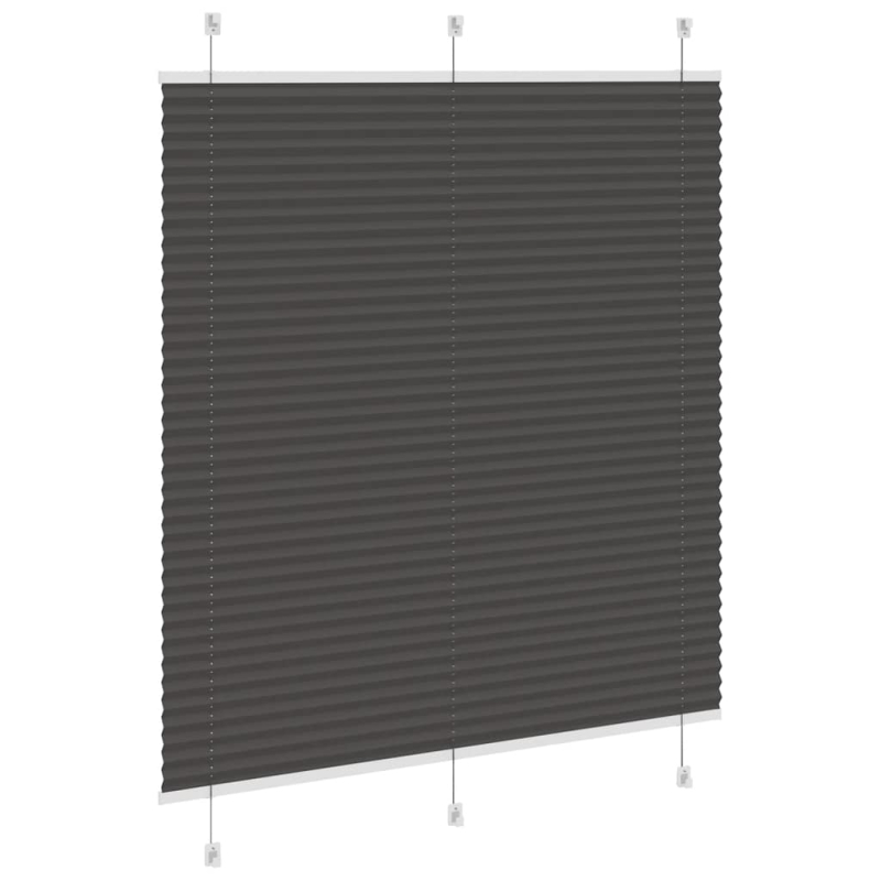 Plissee Schwarz 115x100 cm Stoffbreite 114,4 cm Polyester