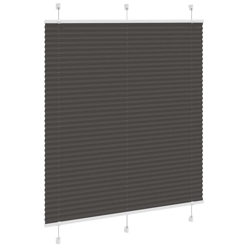 Plissee Schwarz 120x100 cm Stoffbreite 119,4 cm Polyester