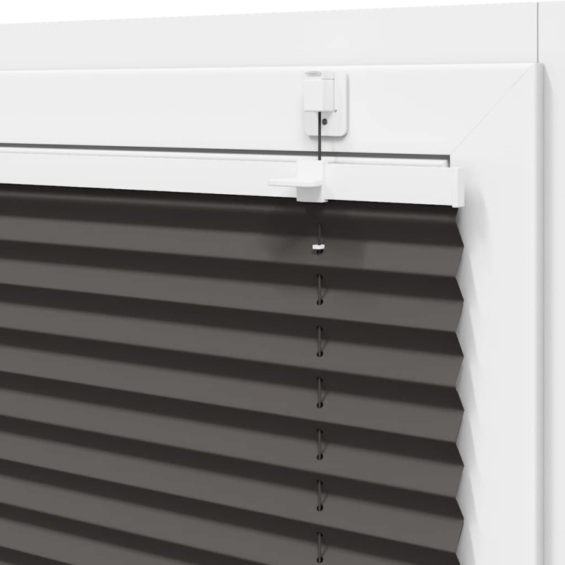 Plissee Schwarz 120x100 cm Stoffbreite 119,4 cm Polyester