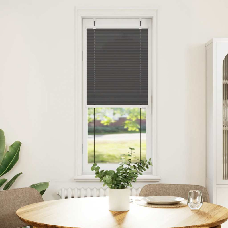 Plissee Schwarz 40x150 cm Stoffbreite 39,4 cm Polyester