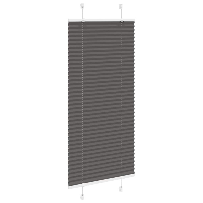 Plissee Schwarz 65x150 cm Stoffbreite 64,4 cm Polyester