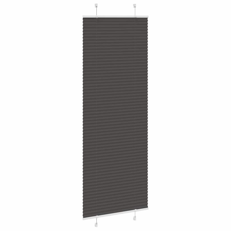 Plissee Schwarz 80x200 cm Stoffbreite 79,4 cm Polyester
