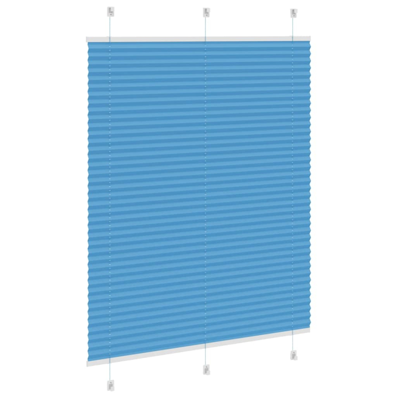 Plissee Blau 105x100 cm Stoffbreite 104,4 cm Polyester