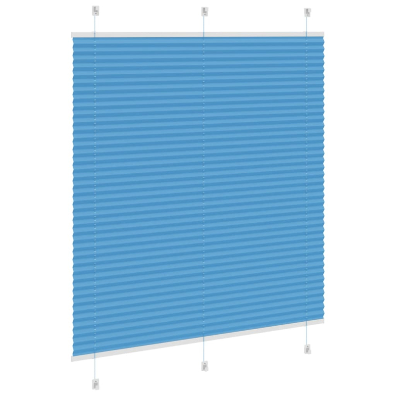 Plissee Blau 115x100 cm Stoffbreite 114,4 cm Polyester
