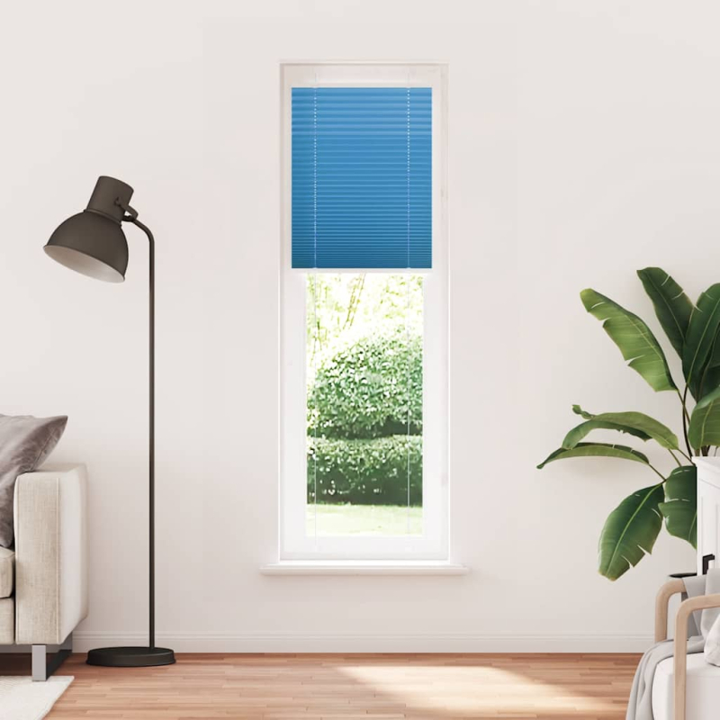 Plissee Blau 55x200 cm Stoffbreite 54,4 cm Polyester
