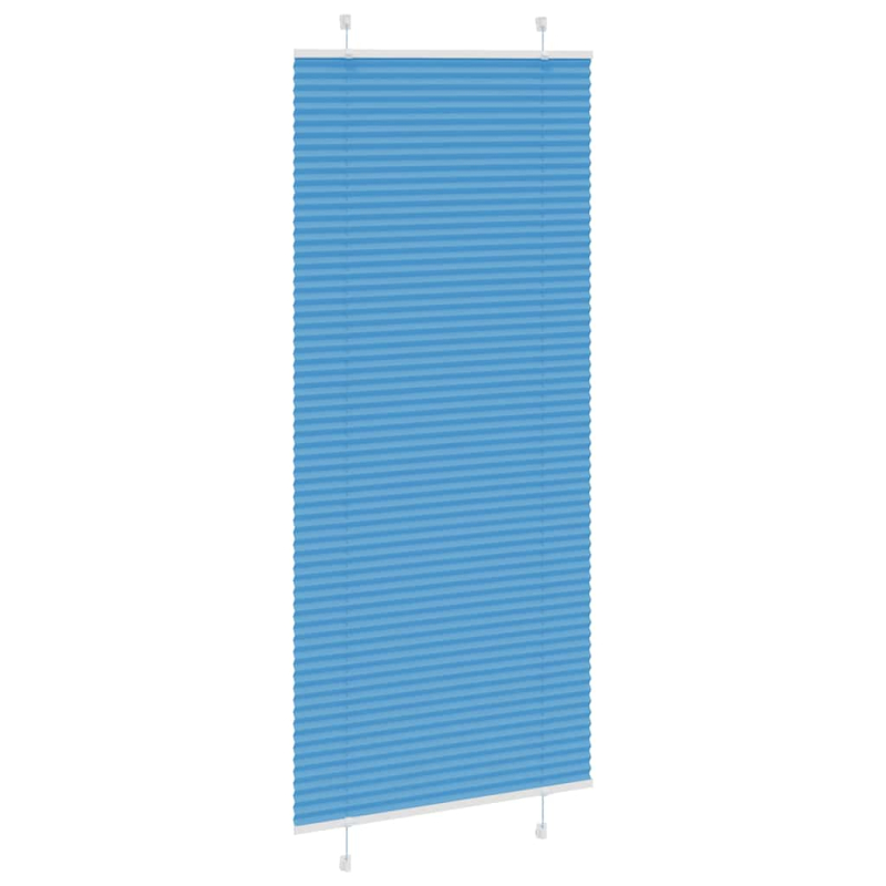 Plissee Blau 85x200 cm Stoffbreite 84,4 cm Polyester