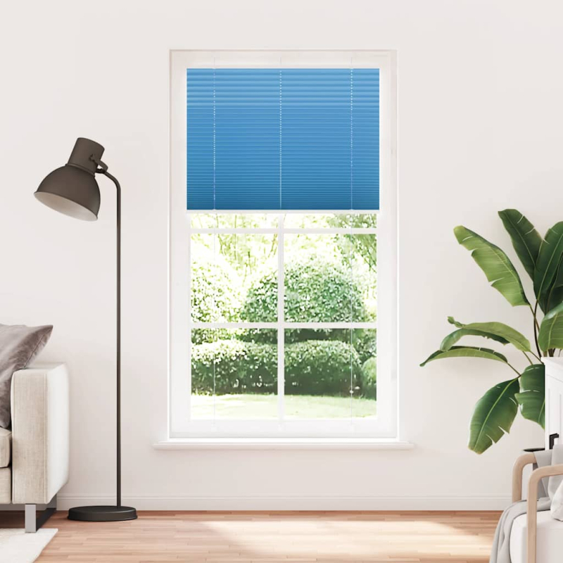 Plissee Blau 100x200 cm Stoffbreite 99,4 cm Polyester