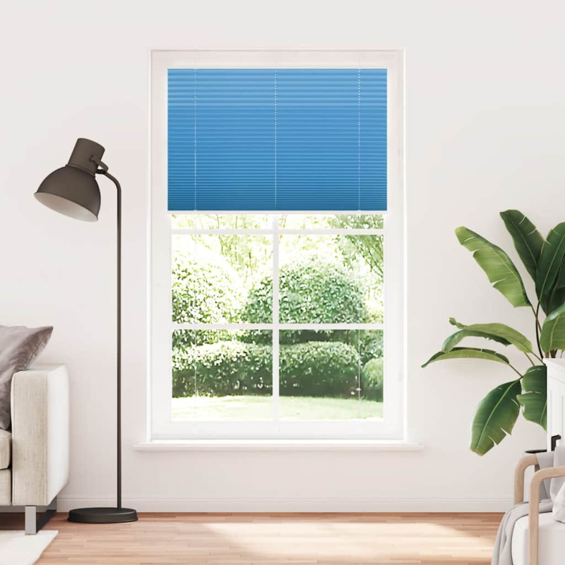 Plissee Blau 115x200 cm Stoffbreite 114,4 cm Polyester