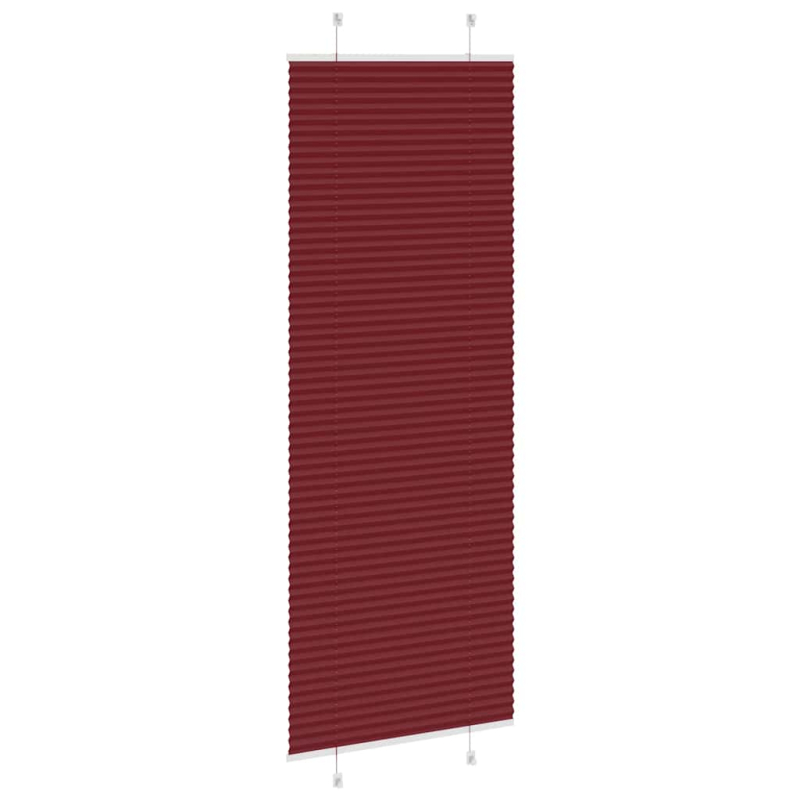 Plissee Bordeauxrot 75x200 cm Stoffbreite 74,4 cm Polyester