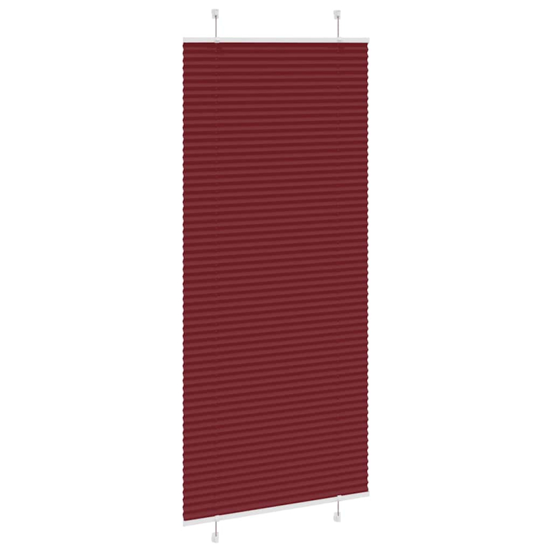 Plissee Bordeauxrot 95x200 cm Stoffbreite 94,4 cm Polyester