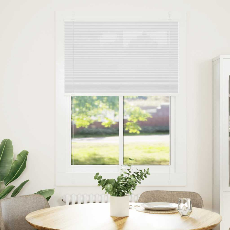 Plissee Weiß 85x150 cm Stoffbreite 84,4 cm Polyester
