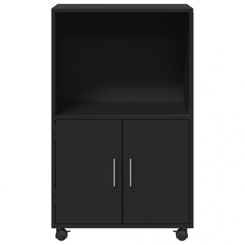 Rollschrank Schwarz 55x40x91 cm Holzwerkstoff