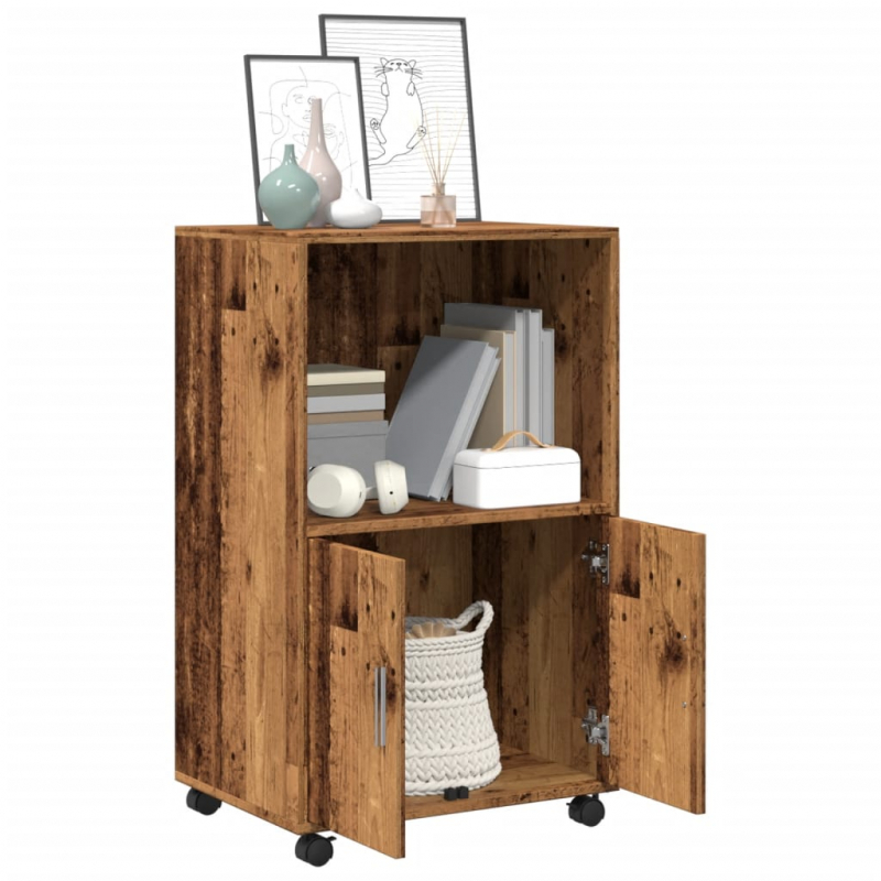 Rollschrank Altholz-Optik 55x40x91 cm Holzwerkstoff