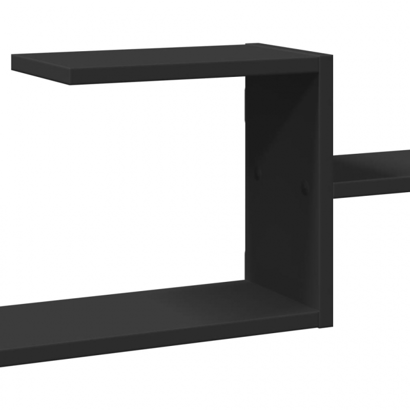 Wandregal Schwarz 104x15x49 cm Holzwerkstoff