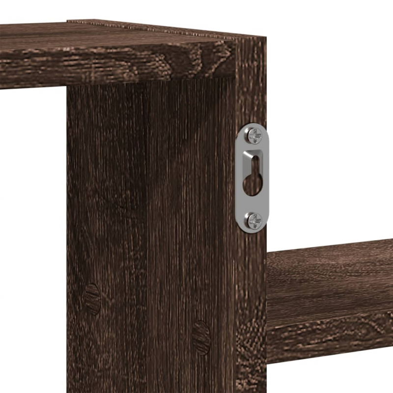 Wandregal Braun Eichen-Optik 104x15x49 cm Holzwerkstoff