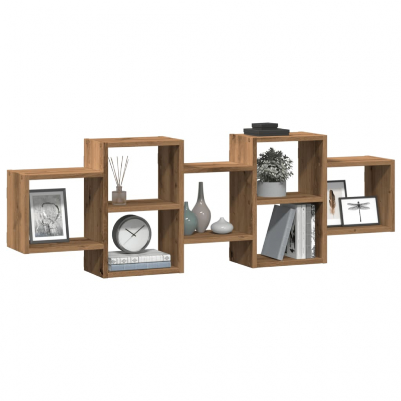 Wandregal Artisan-Eiche 129x18x42 cm Holzwerkstoff