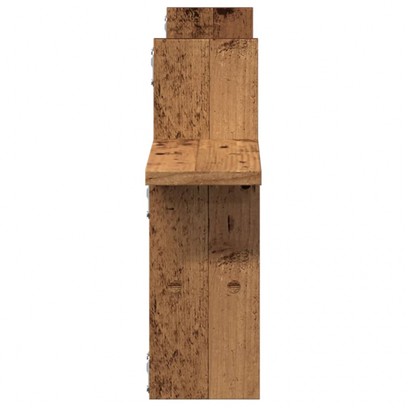 Wandregale 2 Stk. Altholz-Optik 38x12x38 cm Holzwerkstoff