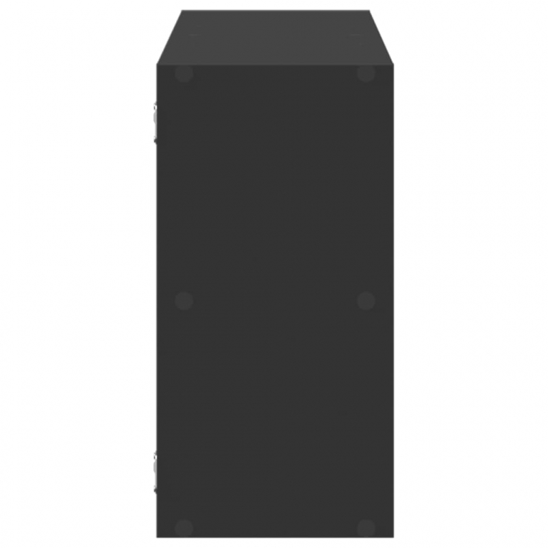 Wandregal Schwarz 100x25x50 cm Holzwerkstoff