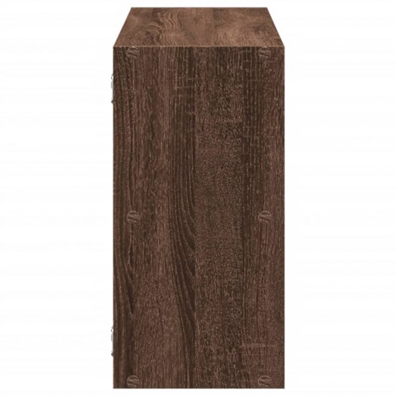 Wandregal Braun Eichen-Optik 100x25x50 cm Holzwerkstoff