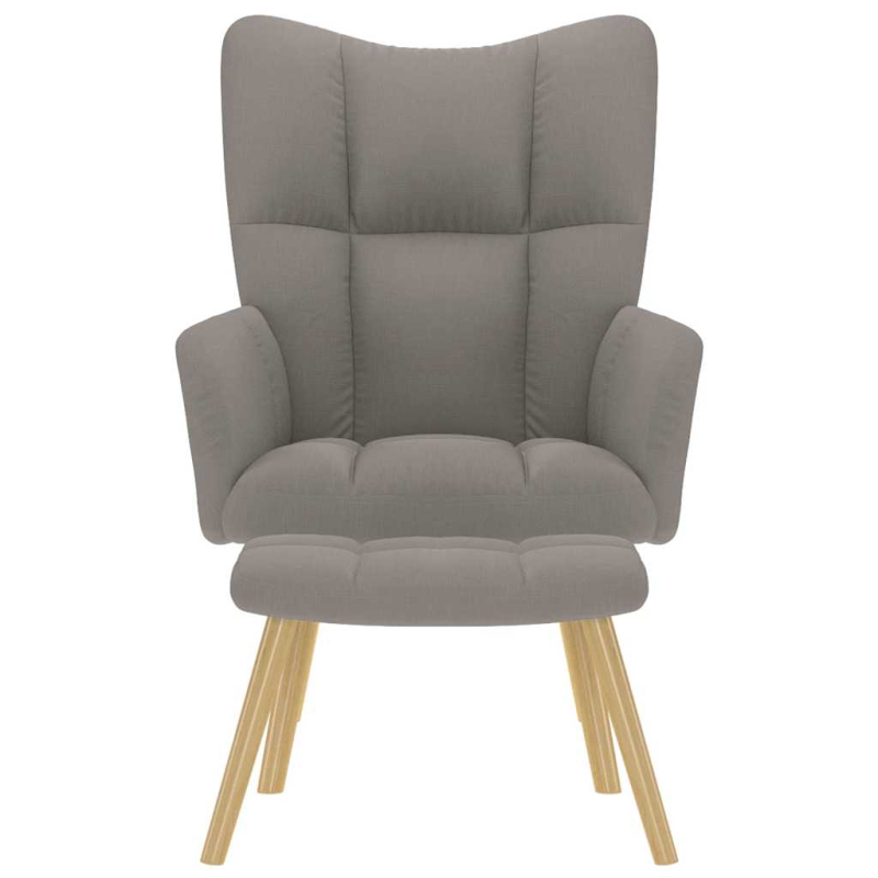 Relaxsessel mit Hocker Taupe Stoff