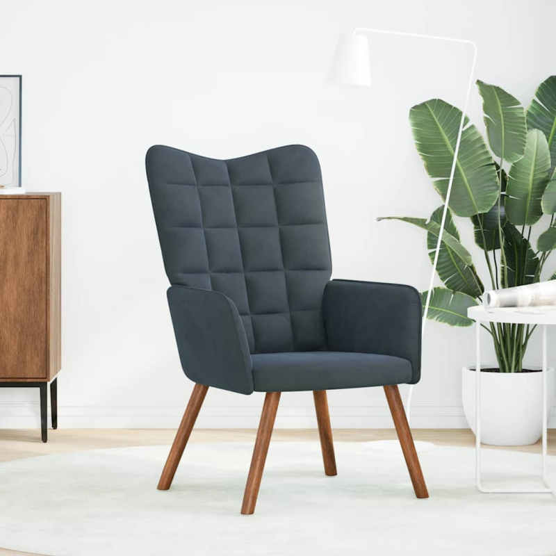 Relaxsessel Dunkelgrau Samt