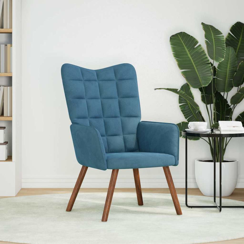 Relaxsessel Blau Samt